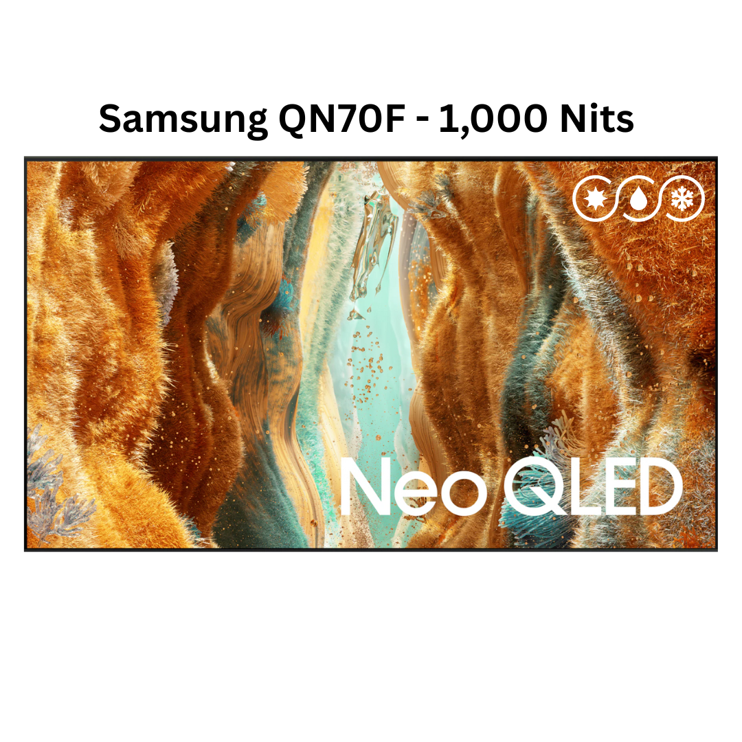 weatherloc® treated Samsung QN70F Series Neo QLED 4K UHD Vision AI Smart TV