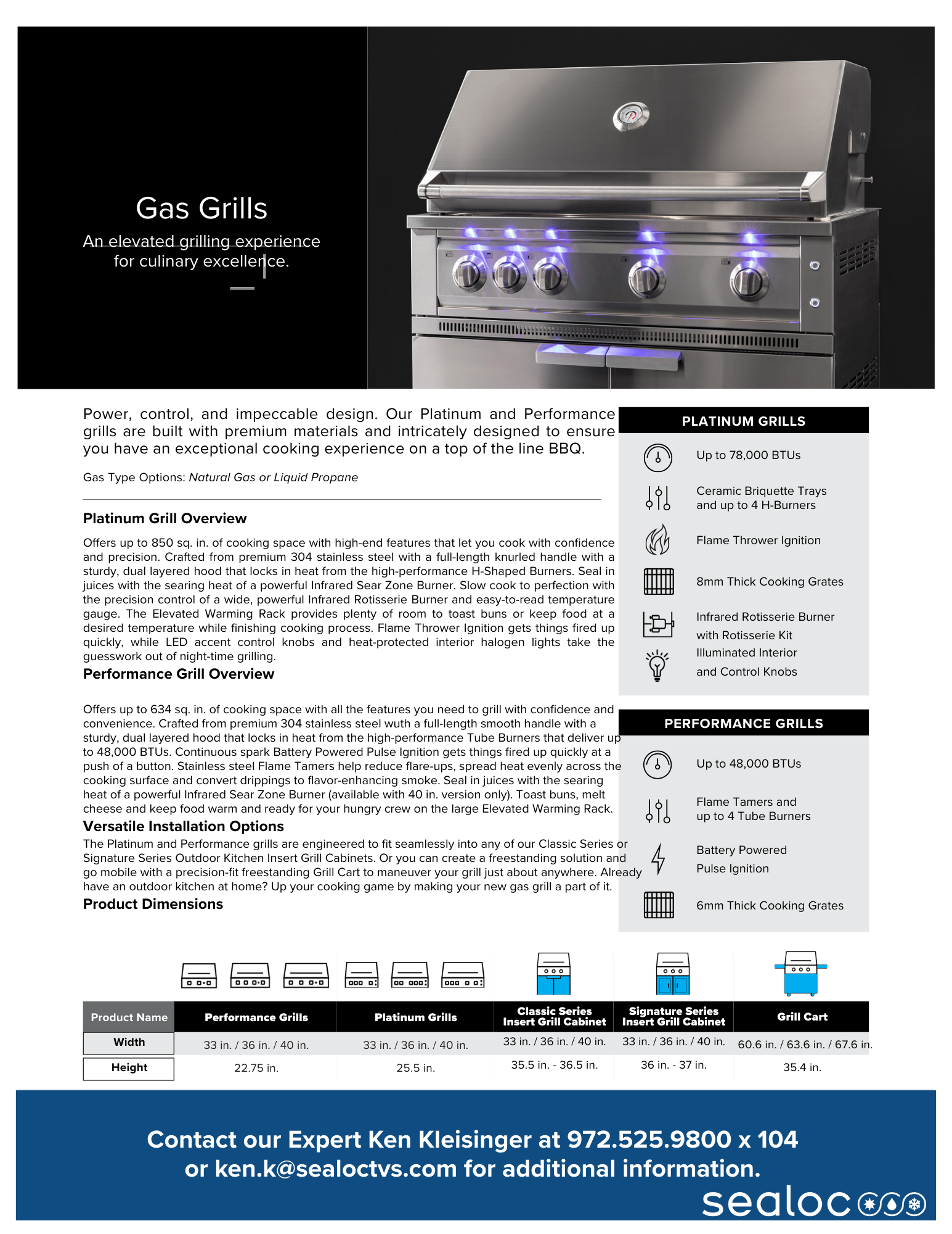 Outdoor Kitchen in Classic Grove Finish with Performance Grill 6 Piece Set with Fridge and Sink and Outdoor TV