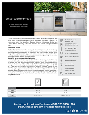 Outdoor Kitchen in Classic Grove Finish with Performance Grill 6 Piece Set with Fridge and Sink and Outdoor TV