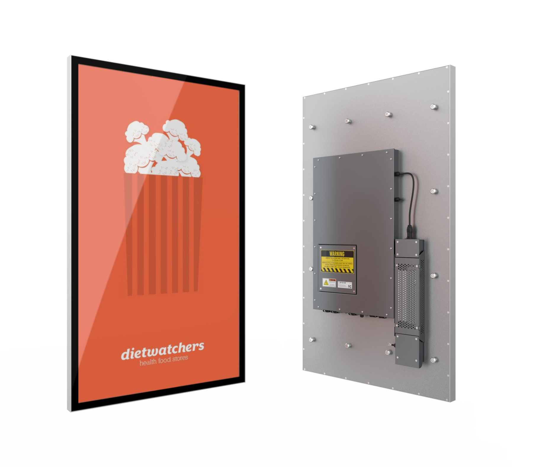 Placard VS Series Semi Outdoor Single Portrait Style Wall Display