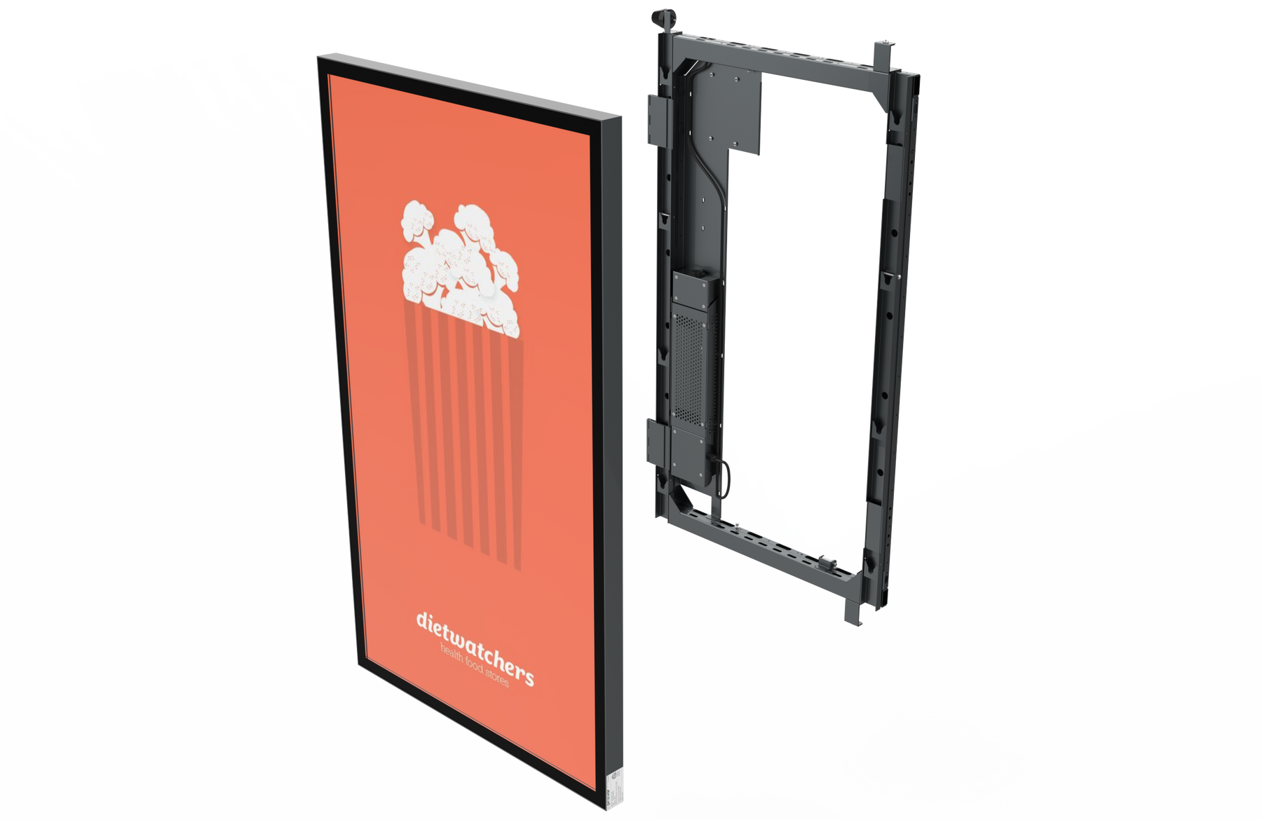 Placard VS Series Semi Outdoor Single Portrait Style Wall Display